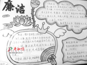 廉洁手抄报 评一评