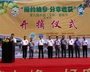出席第九届中国（平和）蜜柚节采摘游开摘仪式的领导