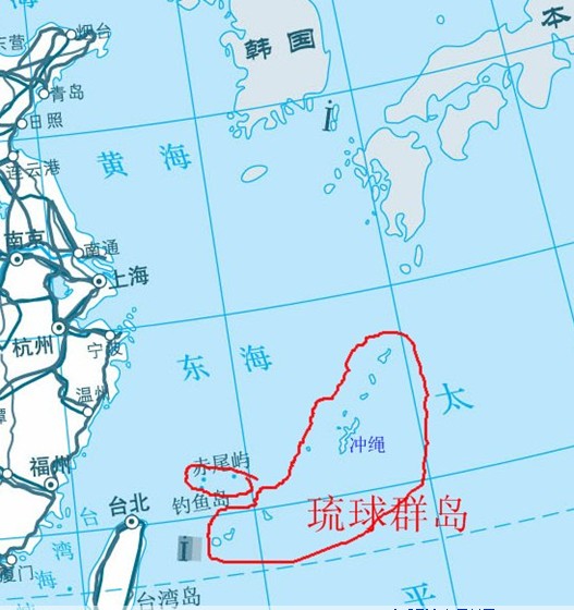 琉球岛地图位置图片